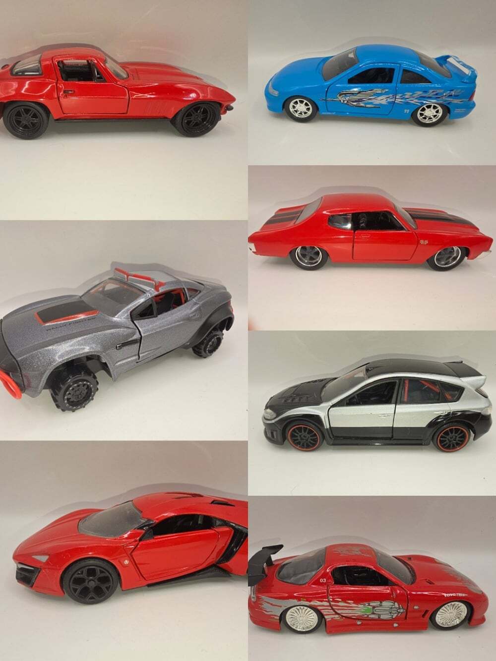 7 Fast and the Furious 1/32 1:32 Die Cast Car Lot Jada Toys